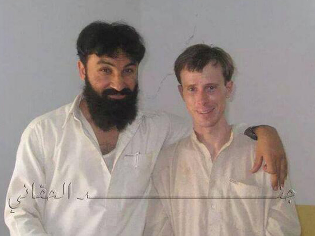 Siraj Haqqani posing with Bowe Bergdahl was part of an clumsy but effective PR campaign to keep the pressure on the U.S. to  negotiate a deal. Bergdahl was dressed in various outfit and told to recite various speeches to garner media attention. 